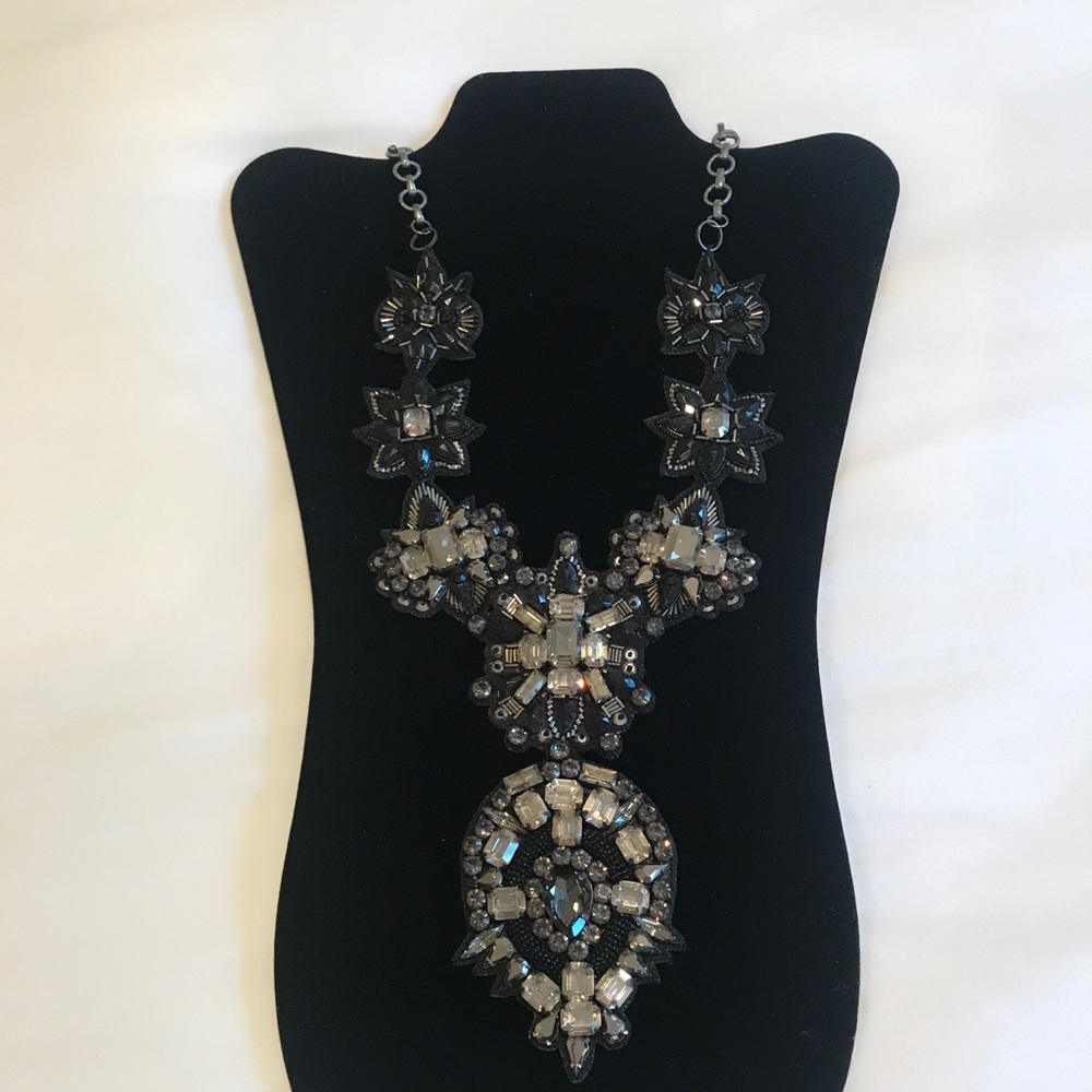 Black crystal necklace